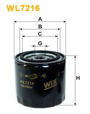 WIX FILTERS Eļļas filtrs WL7216